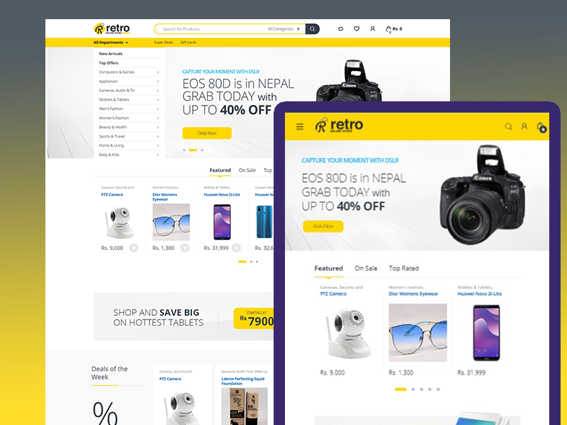 Retro Online Store website